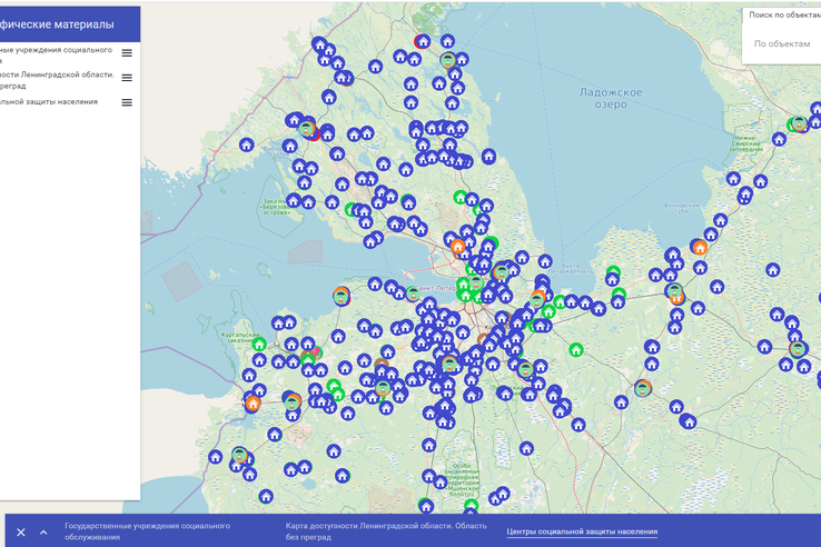 карта доступности